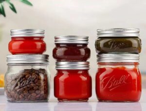 RX025 transparent mason glass jars with screw air-tight split lids in 250ml 480ml 750ml wide mouth and regular mouth