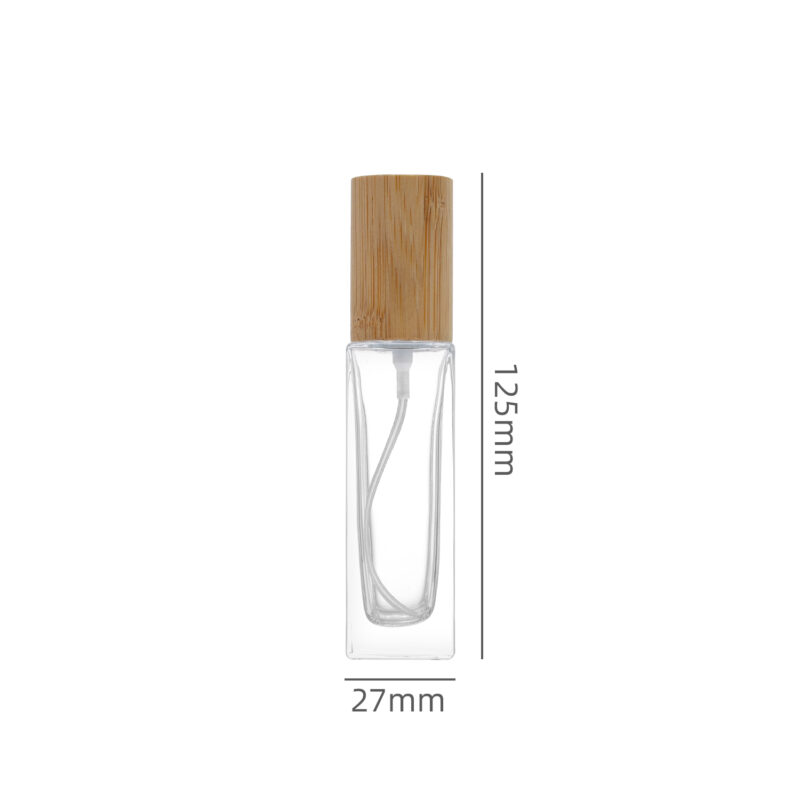 RX006,Bamboo-Capped Glass Perfume Bottles,