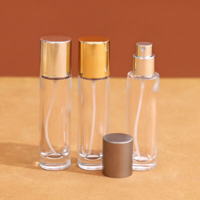 RX016-XB174,15ml Slim Cylindrical Glass Perfume Bottle with Multi-Finish Caps (Matte & Glossy)