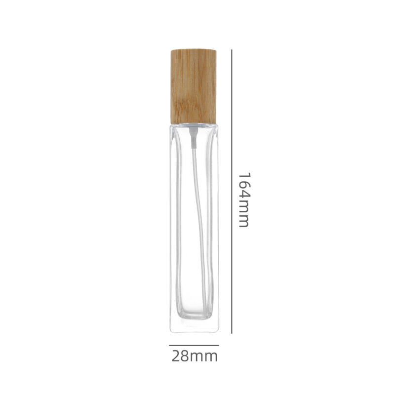 RX006,Bamboo-Capped Glass Perfume Bottles,