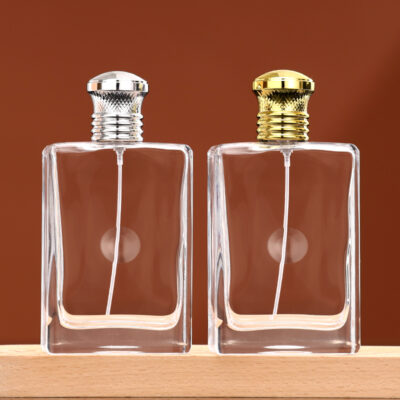 RX022-HYD802 Classic 100ml Vertical Rectangular Glass Perfume Bottle