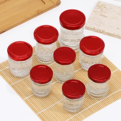 RX027 Decorative Texture Glass Jar for Bird's Nest - Honeycomb & Fluted Series