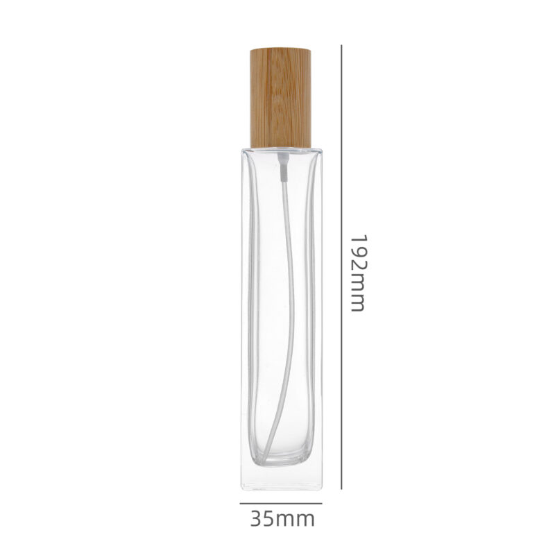 RX006,Bamboo-Capped Glass Perfume Bottles,