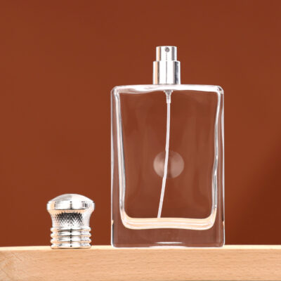 RX022-HYD802 Classic 100ml Vertical Rectangular Glass Perfume Bottle
