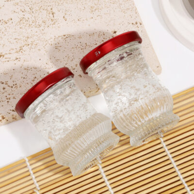 RX027 Decorative Texture Glass Jar for Bird's Nest - Honeycomb & Fluted Series