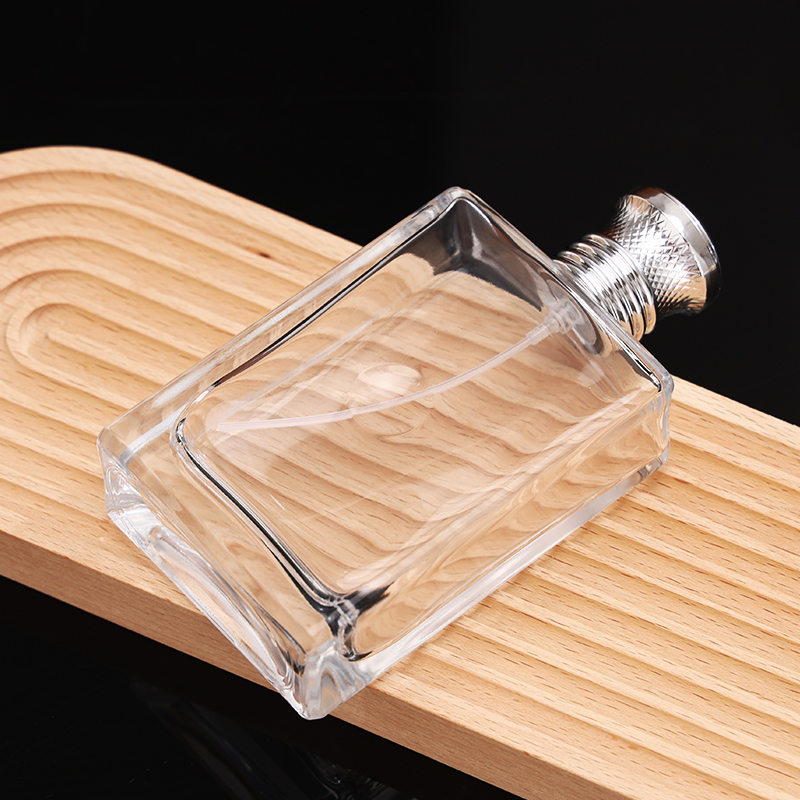 RX022-HYD802 Classic 100ml Vertical Rectangular Glass Perfume Bottle