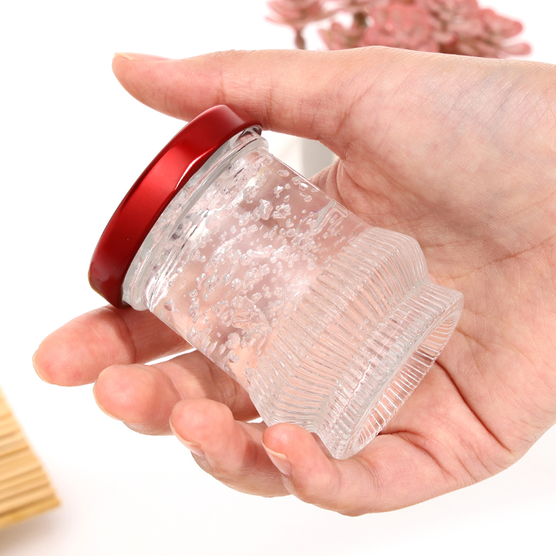 RX027 Decorative Texture Glass Jar for Bird's Nest - Honeycomb & Fluted Series