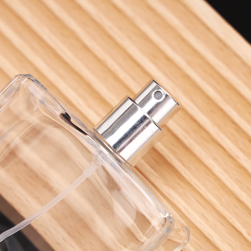 RX022-HYD802 Classic 100ml Vertical Rectangular Glass Perfume Bottle