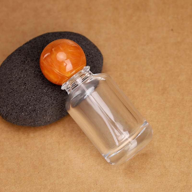 RX008 Marbleized Resin Ball,Circular Perfume Vials with Marbleized Resin Caps,30ML,50ML,100ML