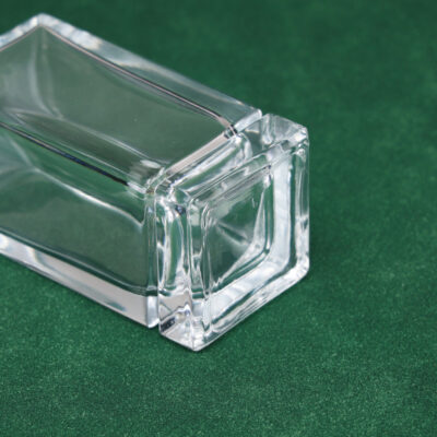 RX024-HYD136 Modern Beveled Square Glass Perfume Bottle with Marble Cap