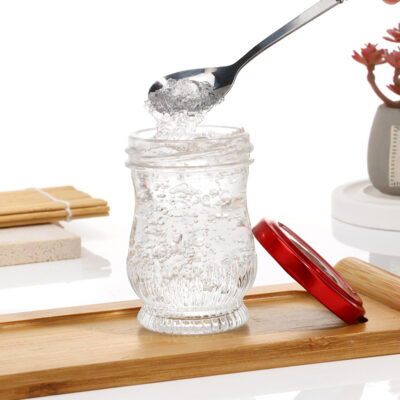 RX027 Decorative Texture Glass Jar for Bird's Nest - Honeycomb & Fluted Series