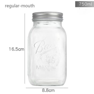 RX025 Ultimate Mason Glass Jar Collection - 119ml to 1000ml Multi-Size Series
