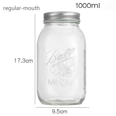RX025 Ultimate Mason Glass Jar Collection - 119ml to 1000ml Multi-Size Series