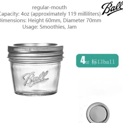 RX025 Ultimate Mason Glass Jar Collection - 119ml to 1000ml Multi-Size Series