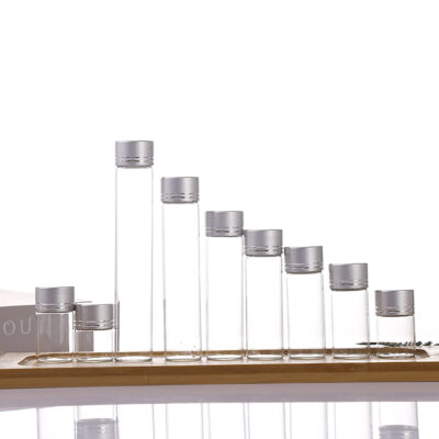 Clear Borosilicate Tubular Glass Vial with Aluminum Screw Cap