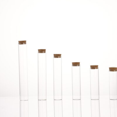 RX30MM Series,Straight Mouth Borosilicate Vials with Natural Cork Stoppers,Kitchen Spice Organizer,10ml-110ml.