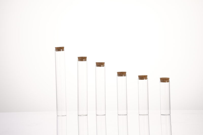 RX30MM Series,Straight Mouth Borosilicate Vials with Natural Cork Stoppers,Kitchen Spice Organizer,10ml-110ml.