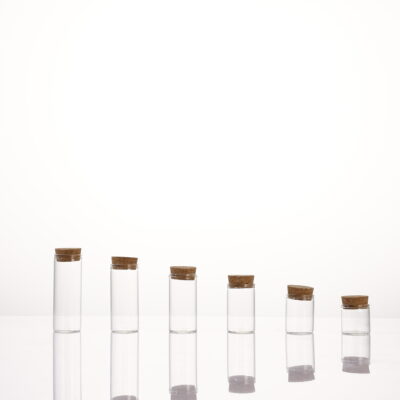 RX30MM Series,Straight Mouth Borosilicate Vials with Natural Cork Stoppers,Kitchen Spice Organizer,10ml-110ml.