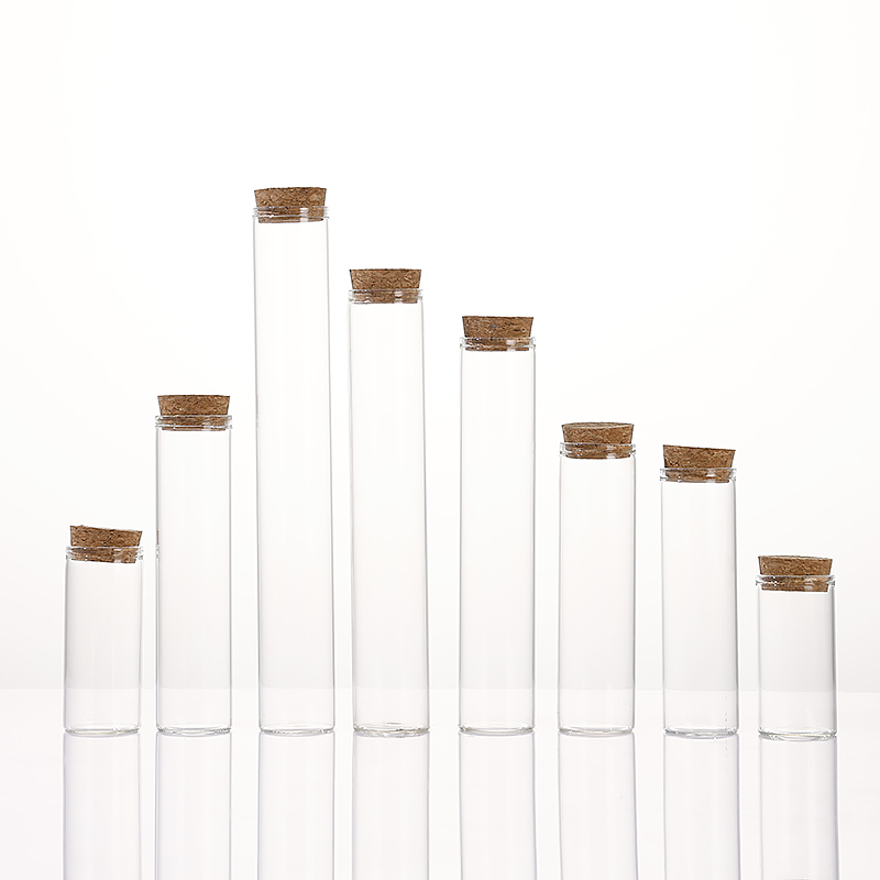 RX30MM Series,Straight Mouth Borosilicate Vials with Natural Cork Stoppers,Kitchen Spice Organizer,10ml-110ml.