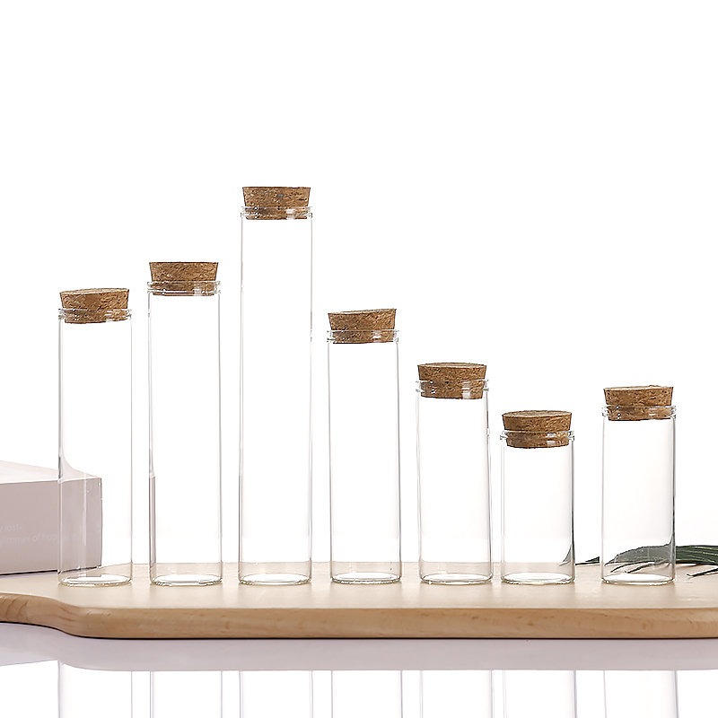 RX30MM Series,Straight Mouth Borosilicate Vials with Natural Cork Stoppers,Kitchen Spice Organizer,10ml-110ml.