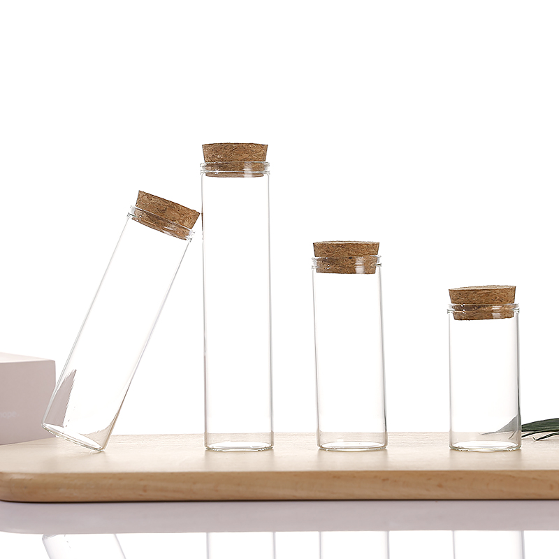 RX30MM Series,Straight Mouth Borosilicate Vials with Natural Cork Stoppers,Kitchen Spice Organizer,10ml-110ml.