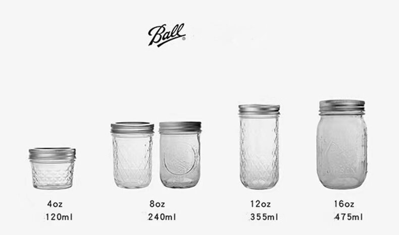 RX025 Ultimate Mason Glass Jar Collection - 119ml to 1000ml Multi-Size Series
