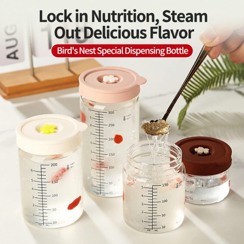 RX004 Snap-on Silicone Lid,Air Vent,Bird's Nest,Bird's nest, health supplements, milk, mixed grains, nuts, tea portion bottles,75ml-500ml+