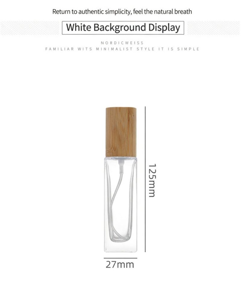 RX006,Bamboo-Capped Glass Perfume Bottles,