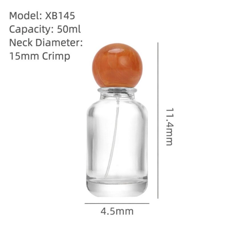 RX008 Marbleized Resin Ball,Circular Perfume Vials with Marbleized Resin Caps,30ML,50ML,100ML