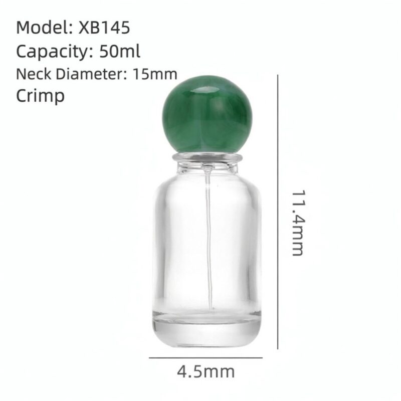 RX008 Marbleized Resin Ball,Circular Perfume Vials with Marbleized Resin Caps,30ML,50ML,100ML