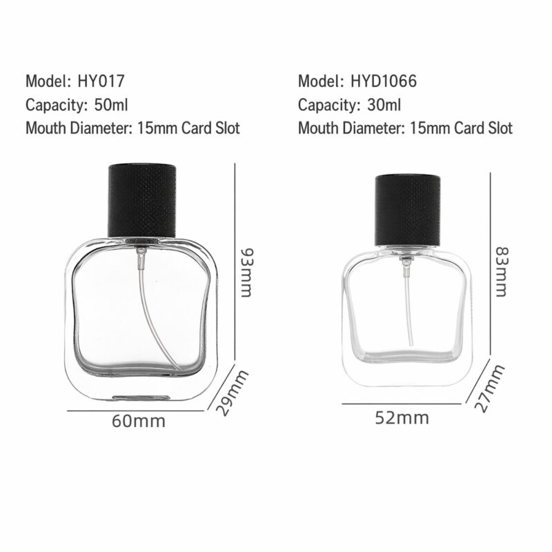 RX021-HYD279 Luxury Crocodile Texture Glass Perfume Bottle - 30ml 50ml 100ml