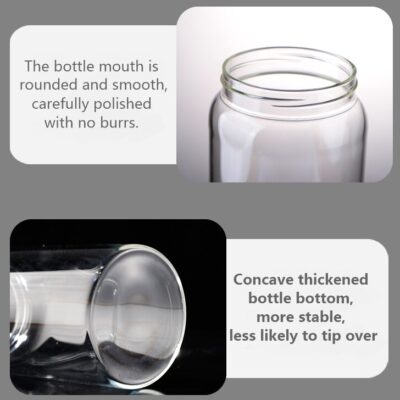 RX028 Premium Borosilicate Glass Storage Jar with Acacia Wood Screw Lid