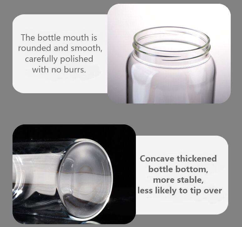 RX028 Premium Borosilicate Glass Storage Jar with Acacia Wood Screw Lid