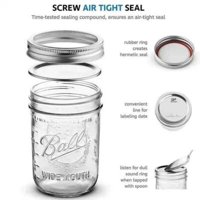 RX025 Ultimate Mason Glass Jar Collection - 119ml to 1000ml Multi-Size Series