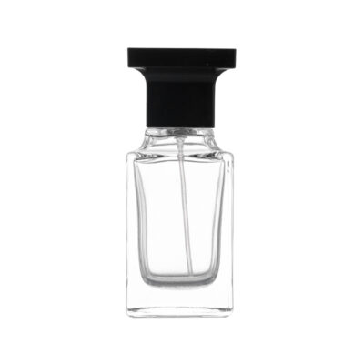 RX010,15mm Neck Diameter,50ml Luxury Square Glass Perfume Bottle with Colorful Acrylic Cap