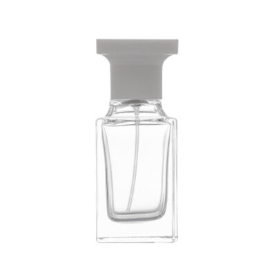 RX010,15mm Neck Diameter,50ml Luxury Square Glass Perfume Bottle with Colorful Acrylic Cap