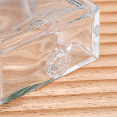 RX014- HYD1255 Minimalist 100ml Rectangular Glass Perfume Bottle - Crimp Finish