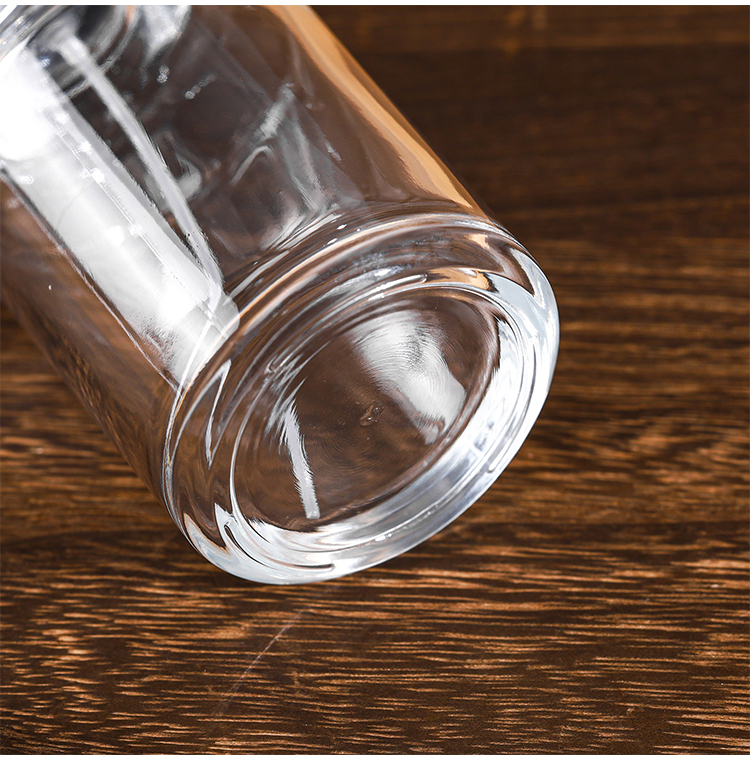 RX019-XB225 100ml Round Glass Perfume Bottle with Natural Wooden Ball Cap