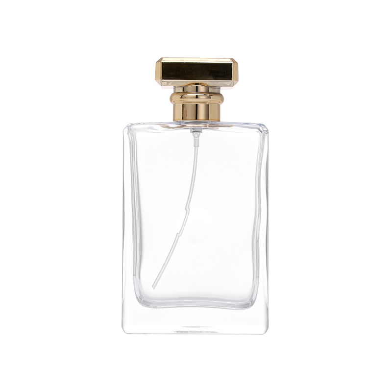 RX022-HYD802 Classic 100ml Vertical Rectangular Glass Perfume Bottle